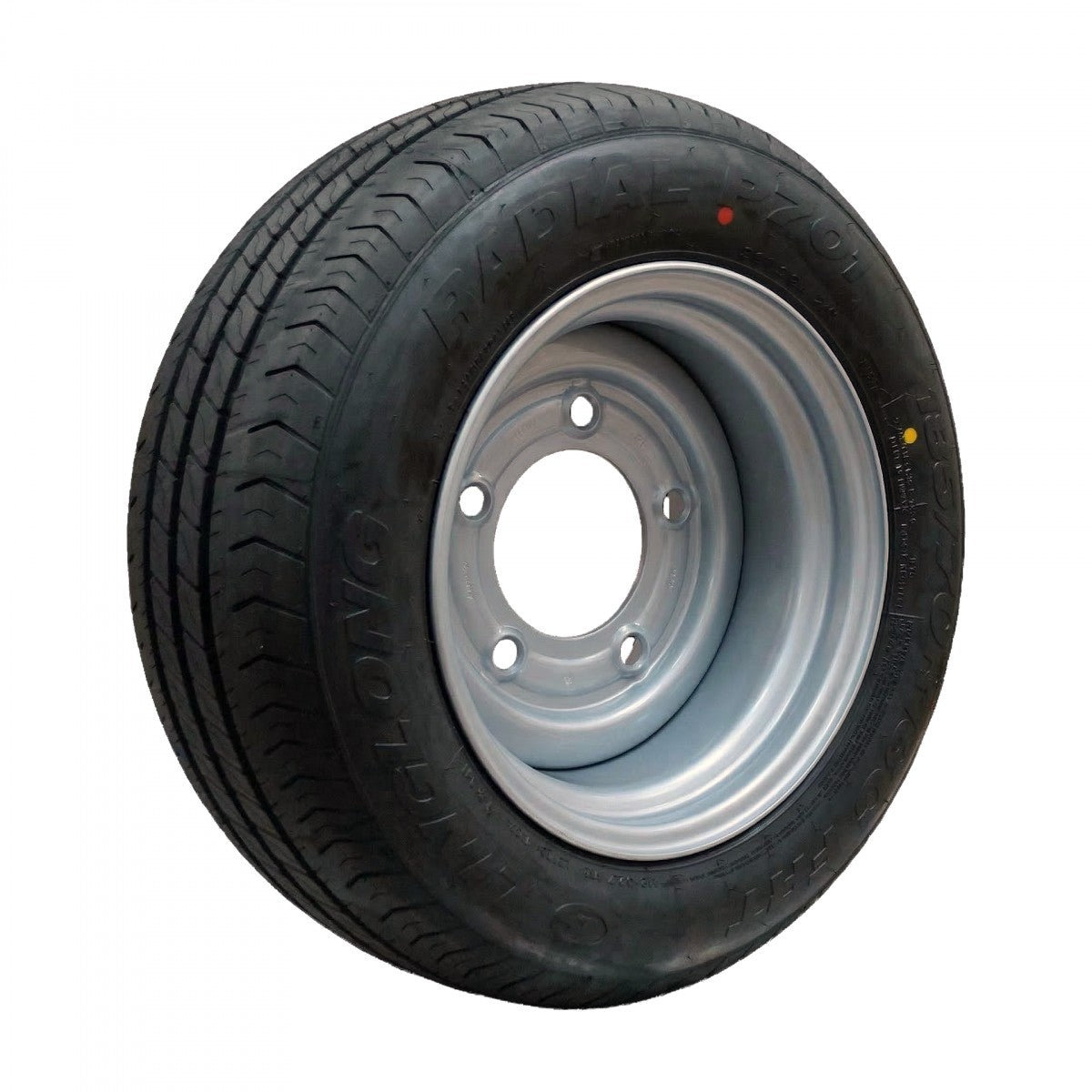 Linglong Komplettrad 185/70R13C R701 106/104N auf Stahlfelge 6Jx13H2 5/165/115 ET7 Silber