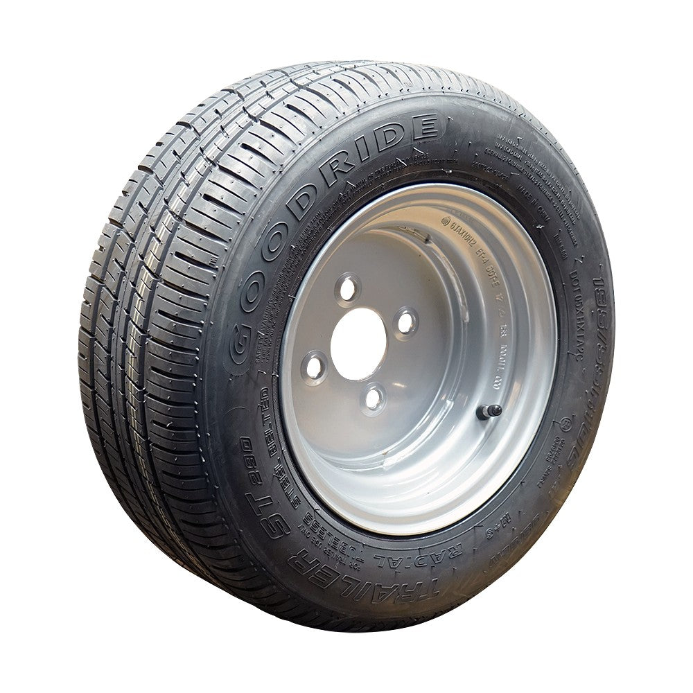 Goodride Komplettrad 195/55R10C ST290 98/96N auf Stahlfelge 6.00x10H2 4/100/60 ET-4 Silber