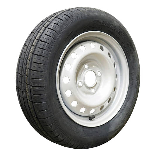 Goodride Komplettrad 185/70R13 ST290 86N auf Stahlfelge 4.5Jx13H2 4/100/57 ET30 Silber