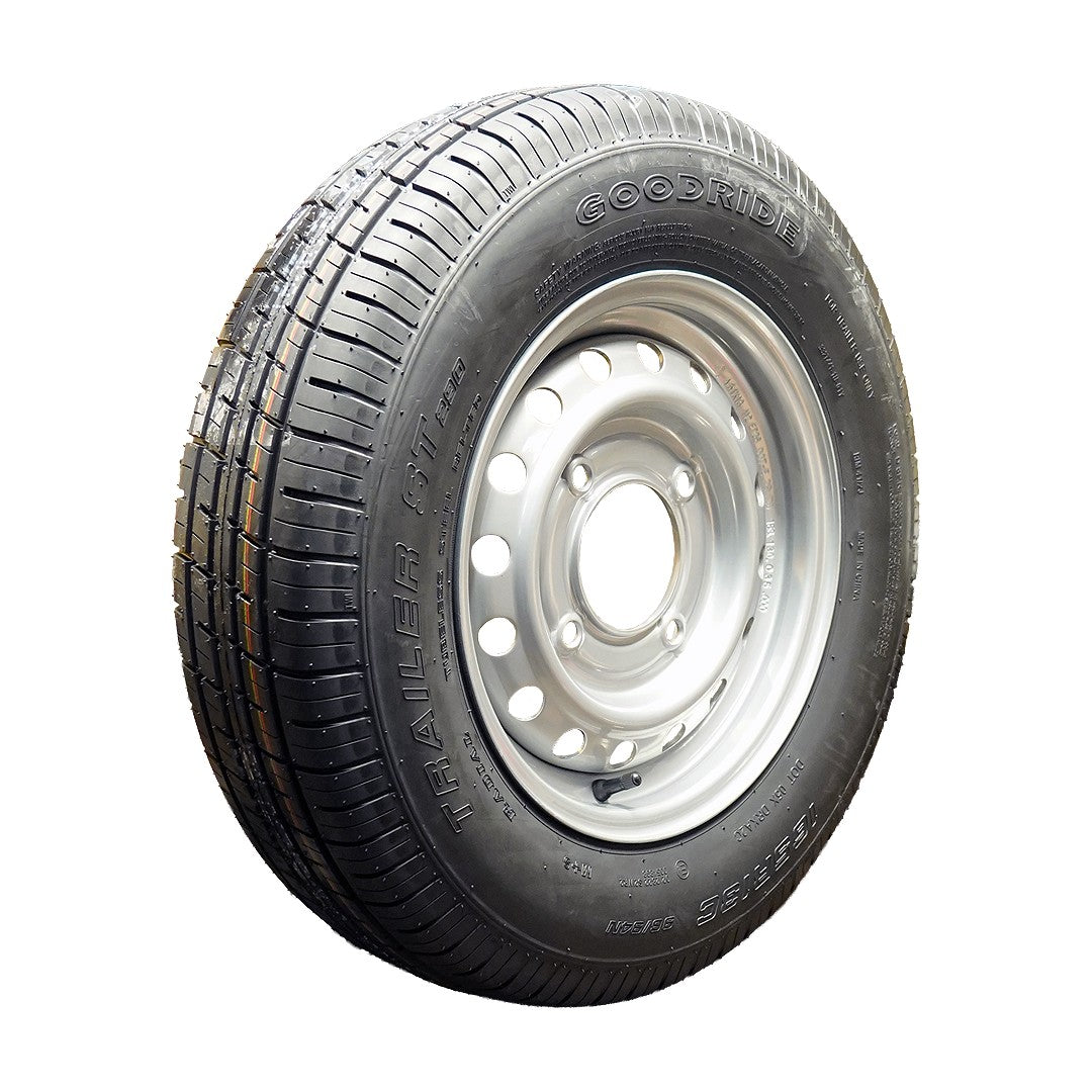 Goodride Komplettrad 165R13C ST290 96/94N auf Stahlfelge 4.5Jx13H2 4/140/95 ET46137 Silber