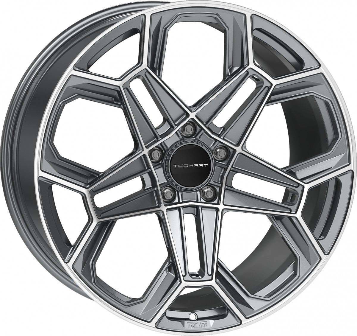Proline Techart Daytona II grey polished Alufelge 11.5x21 Zoll ET62 LK 5x130 ML71.5