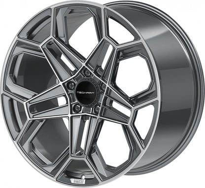 Proline Techart Daytona II grey polished Alufelge 11.5x21 Zoll ET62 LK 5x130 ML71.5 – Bild 8