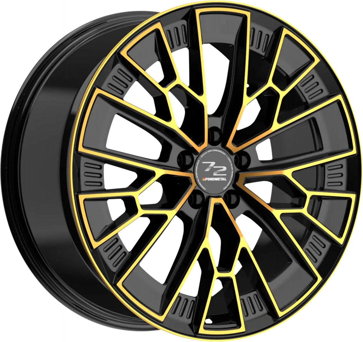 Fondmetal 1972 glossy black bronze machined Alufelge 9x20 Zoll ET20 LK 5x115 ML71.6 – Bild 2