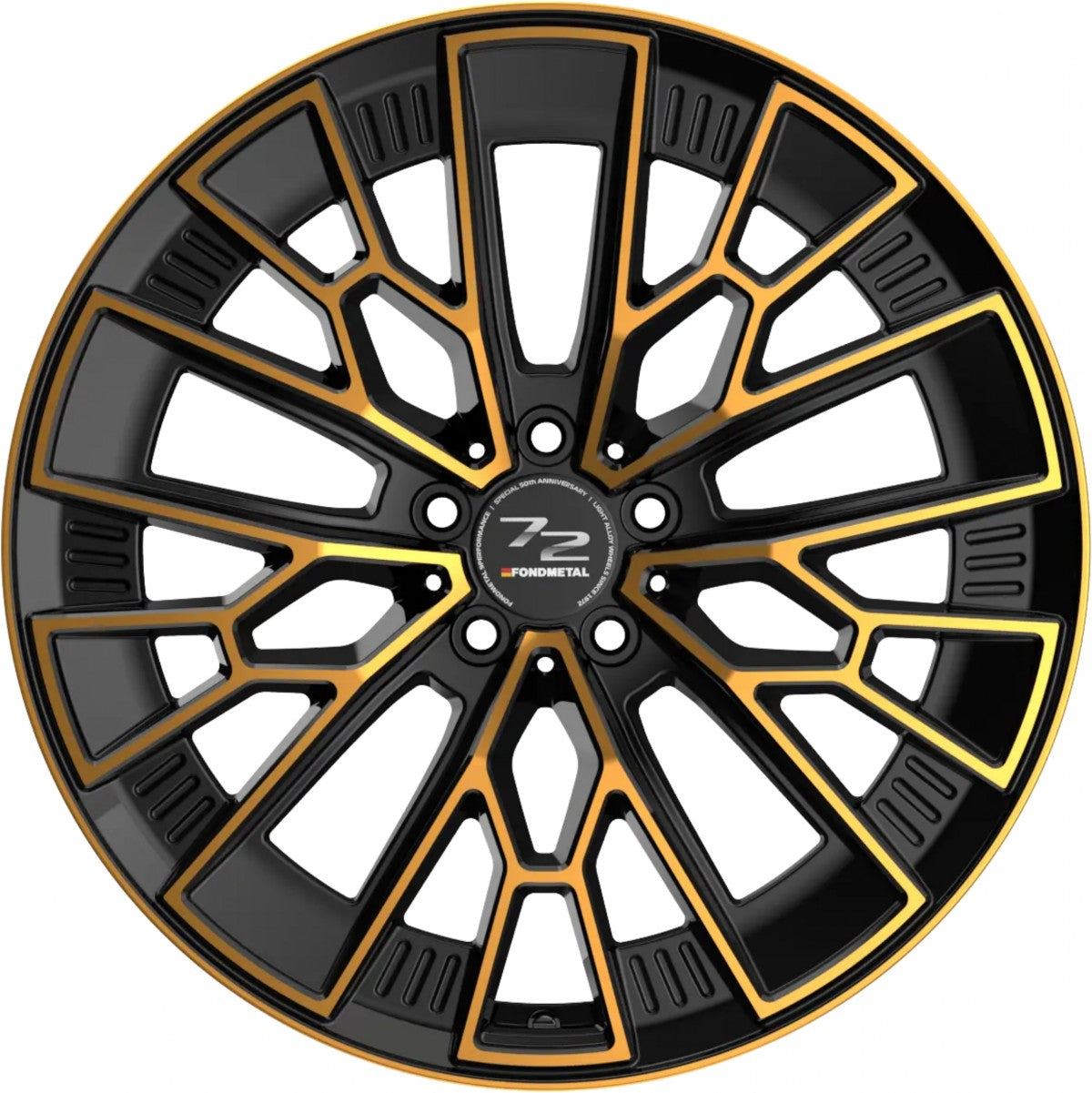 Fondmetal 1972 glossy black bronze machined Alufelge 9x20 Zoll ET20 LK 5x115 ML71.6 – Bild 3