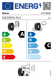 Nexen N Fera SU1 XL 195/55 R16 91V Sommer – EU-Reifenlabel