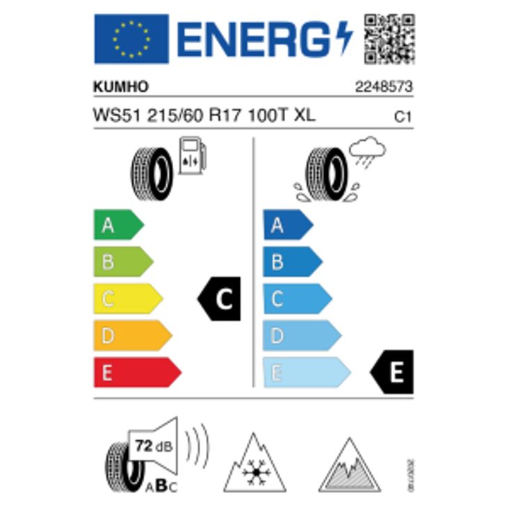 Kumho WS51 Winter Craft SUV Ice 215/60 R17 100T Winter – Bild 2