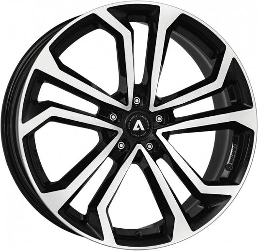 Akoni AK04 black polished Alufelge 7.5x19 Zoll ET50 LK 5x112 ML57.1