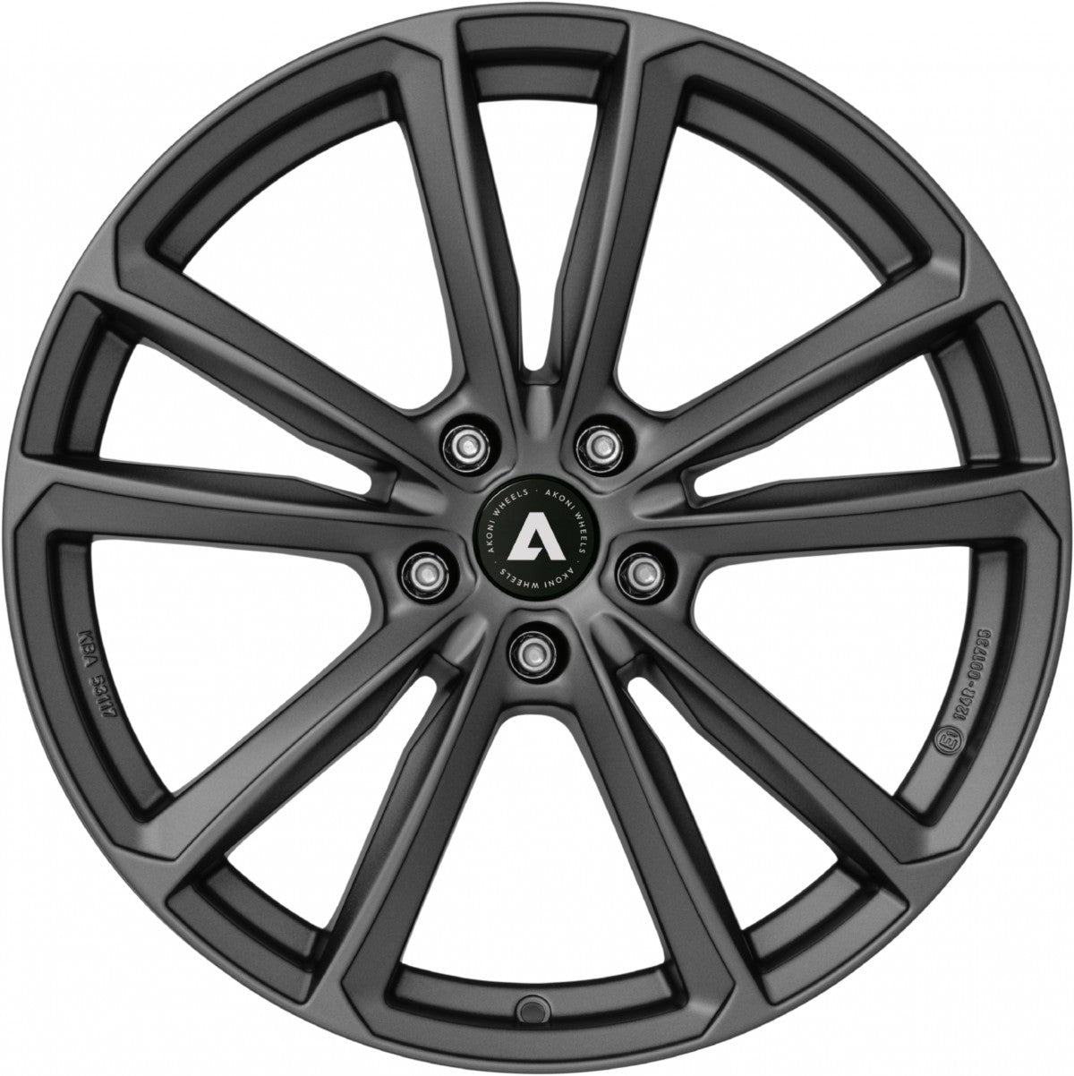 Akoni AK03 graphite matt Alufelge 7.5x17 Zoll ET30 LK 5x112 ML66.6 – Bild 2