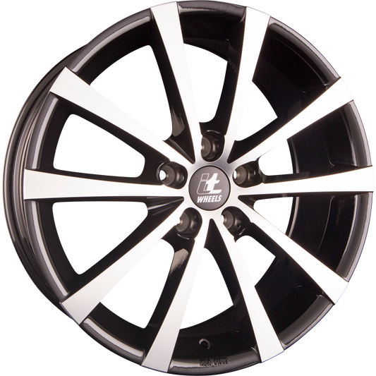 itWheels Alice Glanzschwarz Poliert Alufelge 7x17 Zoll ET50 LK 5x114.3 ML67.1 – Bild 2