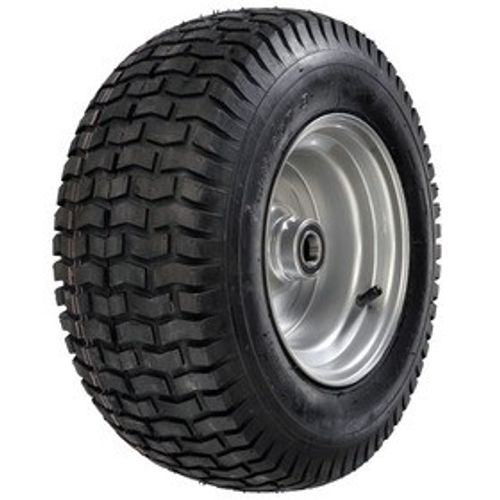 Knochenmuß Komplettrad 18x9.50-8 Luft Block auf Stahlfelge 5.50Ax8 D:25 NL90 Silber