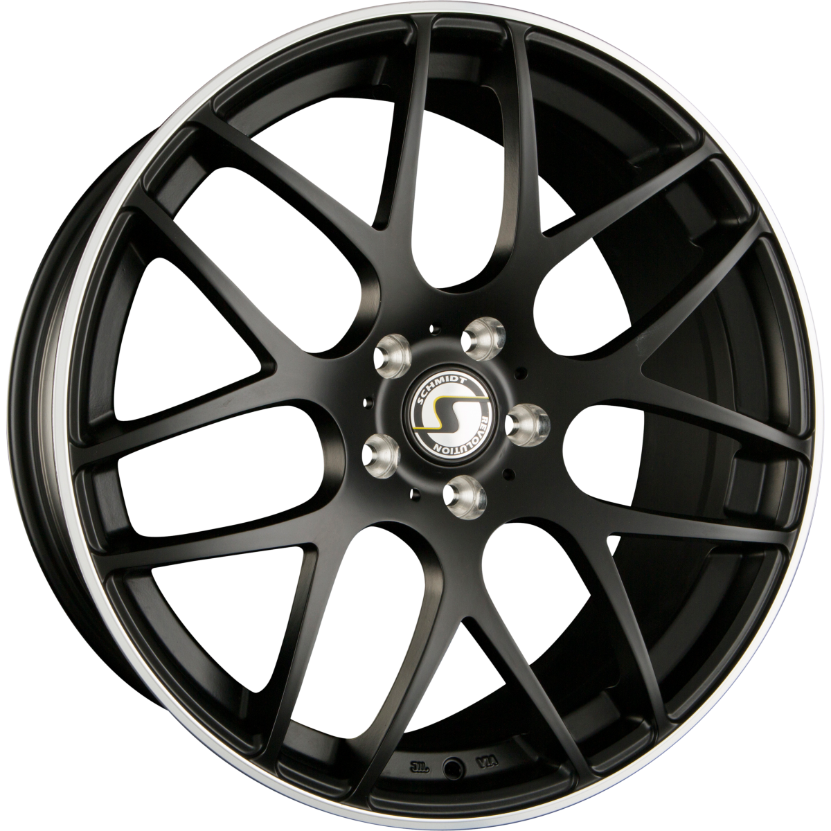 Schmidt REVOLUTION Gambit Satin Black Hornpoliert mit Softhorn Alufelge 10x20 Zoll ET47 LK 5x130 ML71.6 – Bild 2