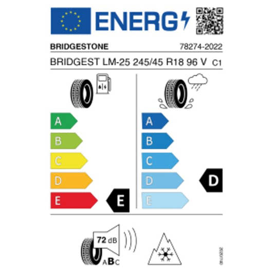 Bridgestone Blizzak LM-25 245/45 R18 96V Winter DOT 2022 – Bild 2