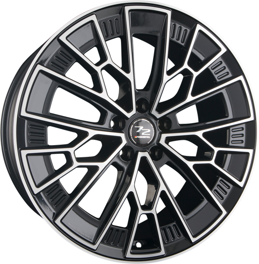 Fondmetal 1972 Glossy Black Machined Alufelge 9x20 Zoll ET20 LK 5x115 ML71.6 – Bild 2