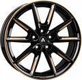 Akoni AK09 black glossy gold spoke rim Alufelge 8x18 Zoll ET40 LK 5x112 ML66.6