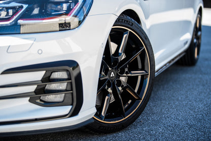 Akoni AK09 black glossy gold spoke rim Alufelge 8x18 Zoll ET40 LK 5x112 ML66.6 – Bild 6