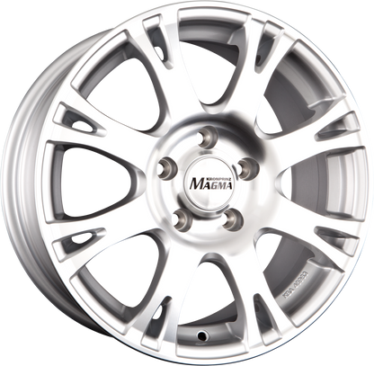 Magma Centero lichtsilber-poliert Alufelge 7x16 Zoll ET38 LK 5x110 ML65.1 – Bild 2