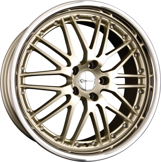 Emotion Wheels Wasabi Champagner mit Inox Edelstahlbett Alufelge 8.5x19 Zoll ET35 LK 5x120 ML72.6 – Bild 2