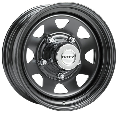 Dotz Dakar black (ohne Nabenbecher) Stahlfelge 8x18 Zoll ET24 LK 6x139.7 ML93 – Bild 3