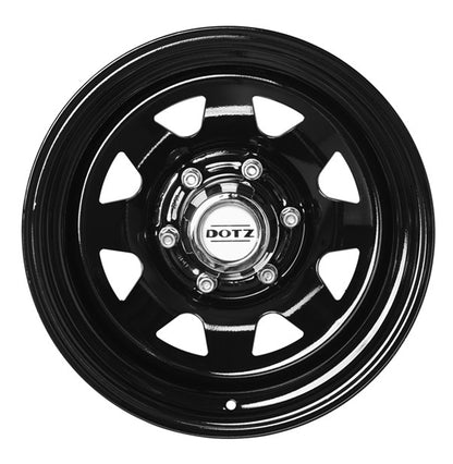 Dotz Dakar black (ohne Nabenbecher) Stahlfelge 8x18 Zoll ET24 LK 6x139.7 ML93 – Bild 4