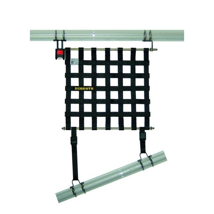 Schroth Fensternetz Größe 1 (L 400 mm x H 405 mm) inkl. Befestigungsmaterial schwarz rechts