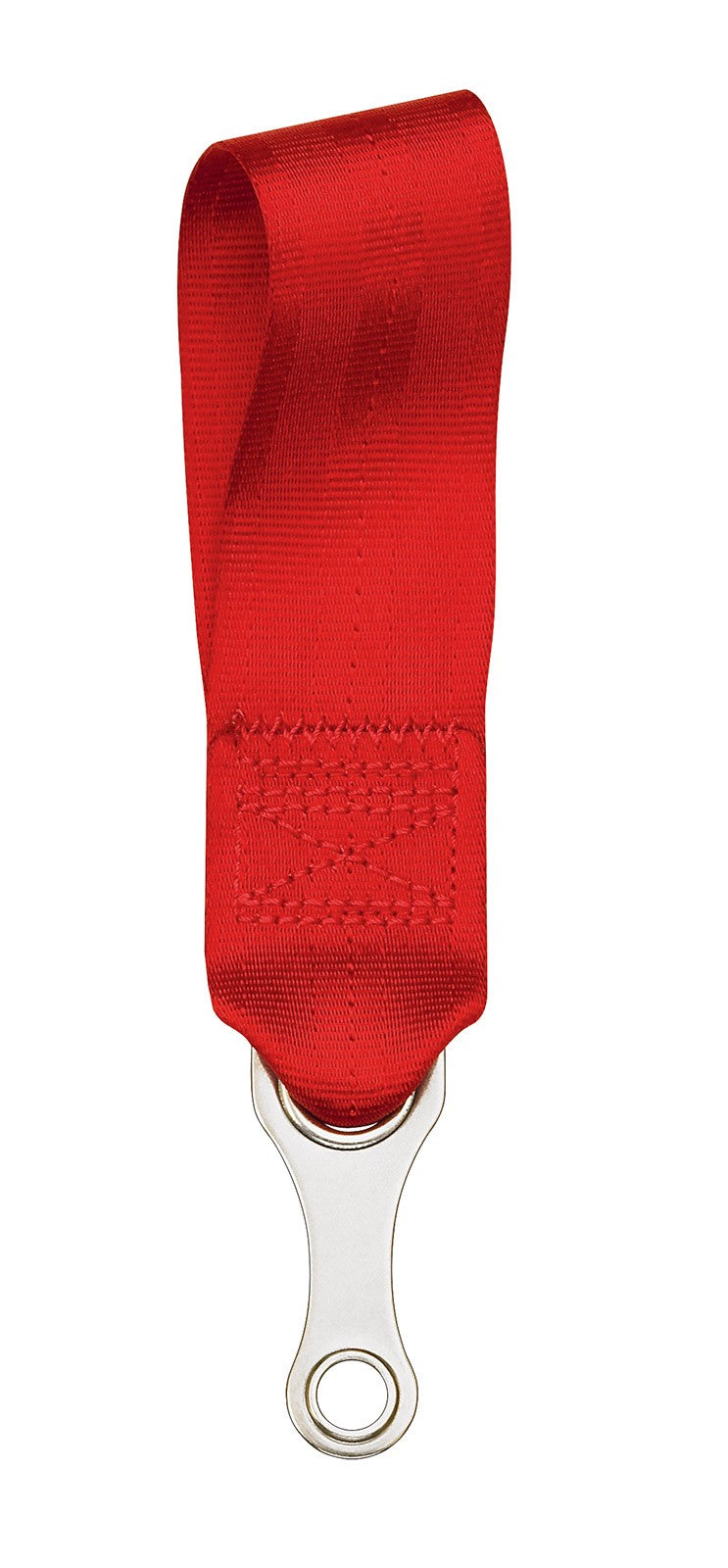 Schroth Abschleppöse, genähte Schlaufe (L 10 cm) rot mit B 23 A Schraubbeschlag