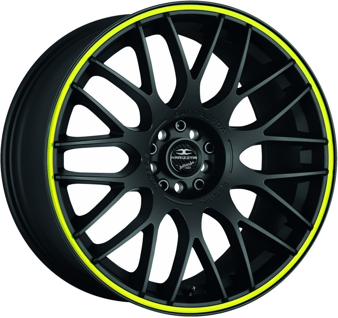 Barracuda Karizzma mattblack PureSports / Color Trim gelb - DS10 Alufelge 10.5x20 Zoll ET35 LK 5x120 ML74.1