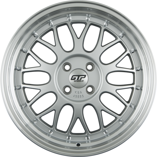 GTP 020 Silber Felgenbett Poliert 7.5x17 Zoll ET35 LK 4x100 ML60.1