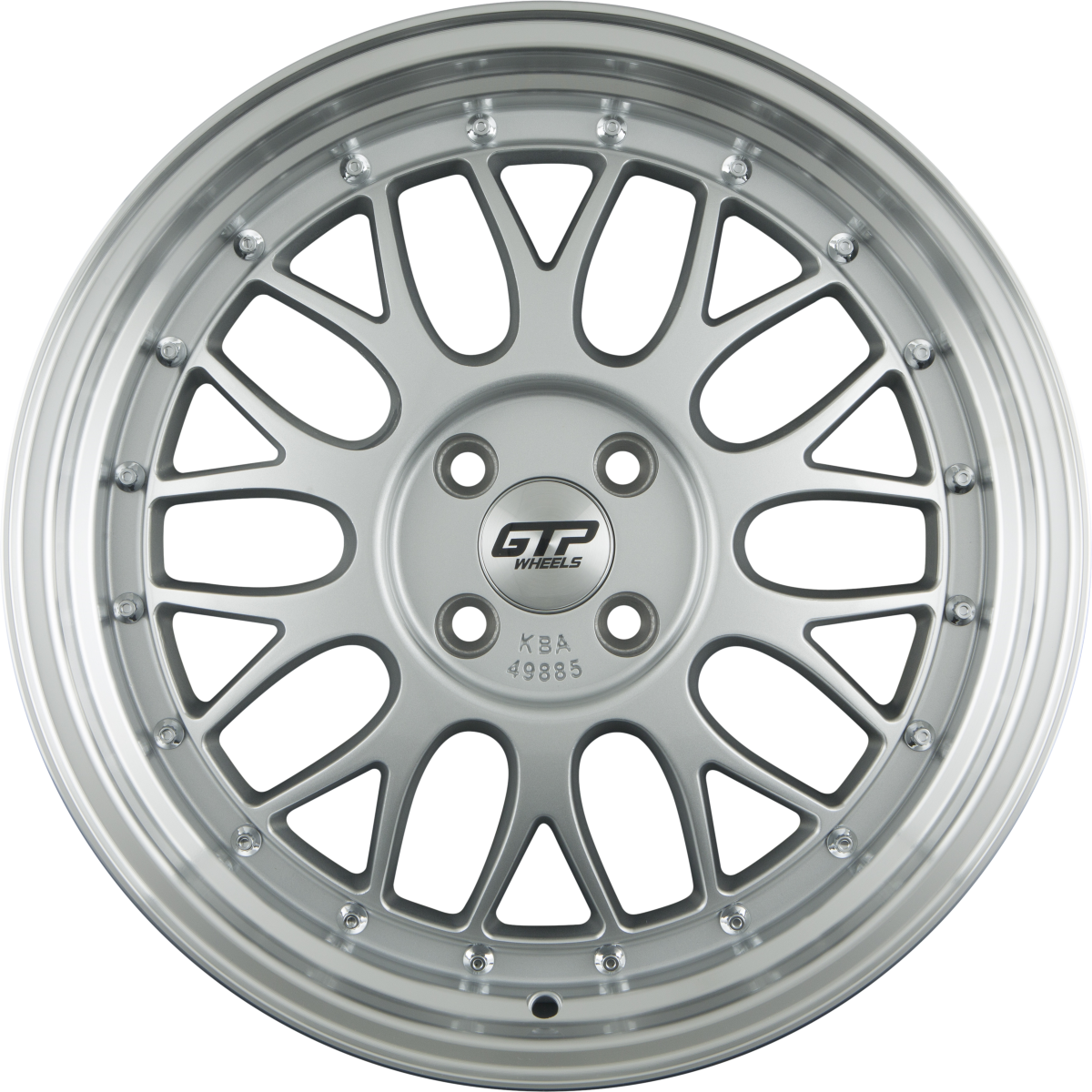GTP 020 Silber Felgenbett Poliert 7.5x17 Zoll ET35 LK 4x100 ML60.1
