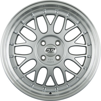GTP 020 Silber Felgenbett Poliert 7.5x17 Zoll ET35 LK 4x100 ML60.1