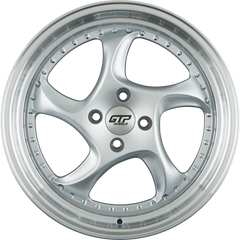 GTP 083 Silber Felgenbett Poliert 7.5x17 Zoll ET35 LK 4x100 ML73.1