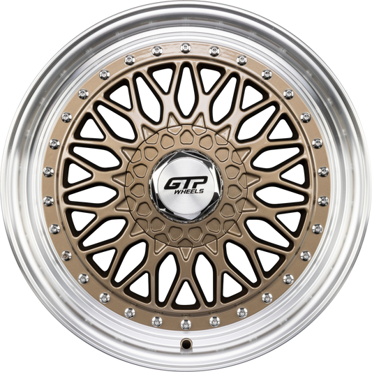 GTP 072 Bronze Felgenbett Poliert 7.5x17 Zoll ET35 LK 4x100 ML73.1