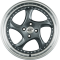 GTP 083 Grau Felgenbett Poliert 8.5x19 Zoll ET45 LK 5x112 ML66.6