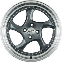 GTP 083 Grau Felgenbett Poliert 8.5x19 Zoll ET45 LK 5x112 ML66.6