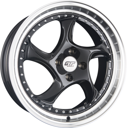 GTP 083 Schwarz Felgenbett Poliert 8.5x19 Zoll ET45 LK 5x112 ML66.6 – Bild 2