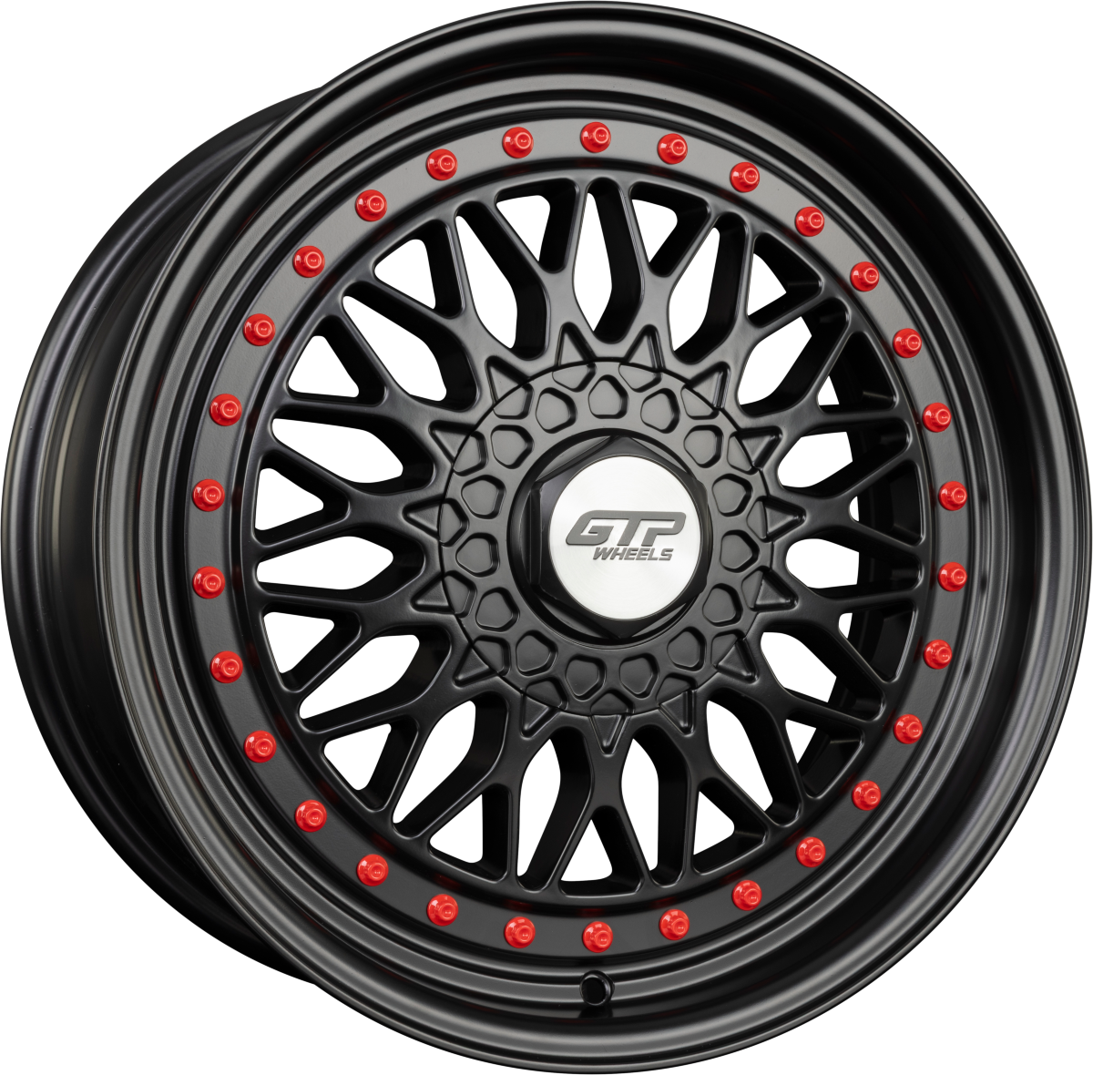 GTP 072 Schwarz Matt Voll Lackiert Alufelge 7.5x17 Zoll ET35 LK 4x100 ML73.1 – Bild 2