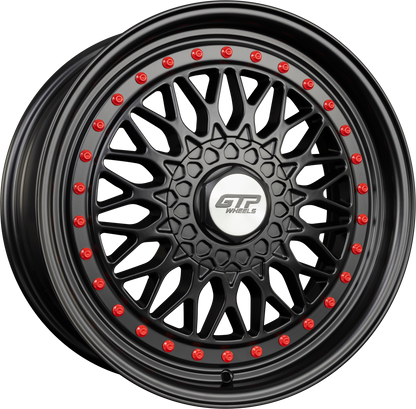 GTP 072 Schwarz Matt Voll Lackiert Alufelge 7.5x17 Zoll ET35 LK 4x100 ML73.1 – Bild 2