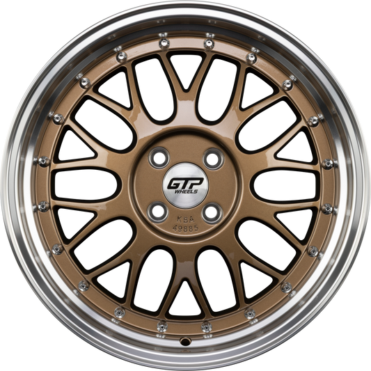 GTP 020 Bronze Felgenbett Poliert 7.5x17 Zoll ET35 LK 4x100 ML60.1