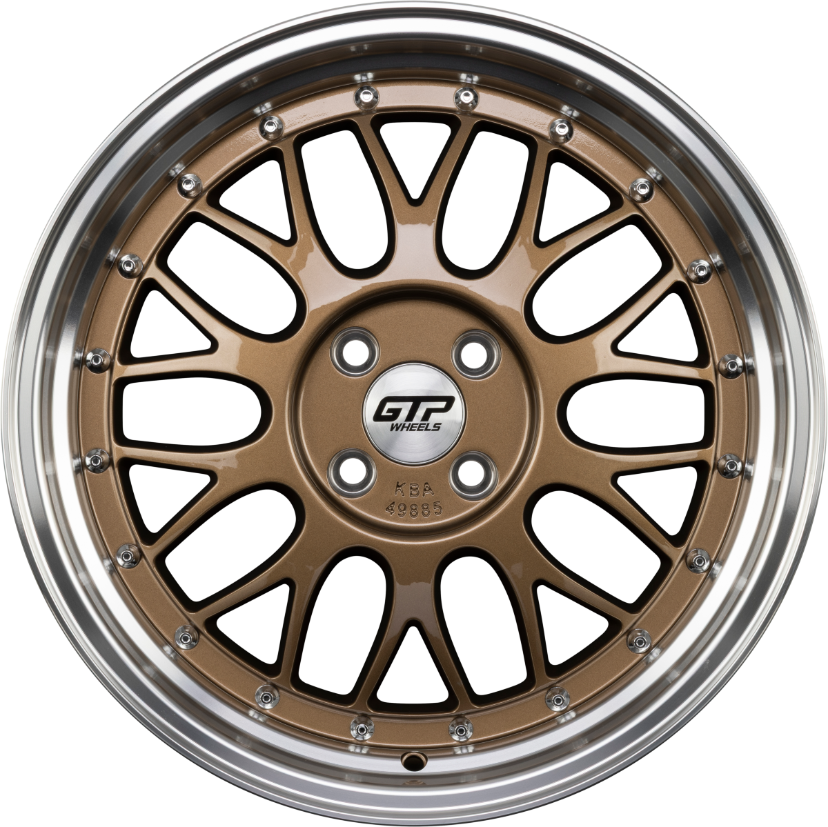 GTP 020 Bronze Felgenbett Poliert 7.5x17 Zoll ET35 LK 4x100 ML60.1