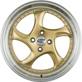 GTP 083 Gold Felgenbett Poliert 8.5x19 Zoll ET45 LK 5x112 ML66.6