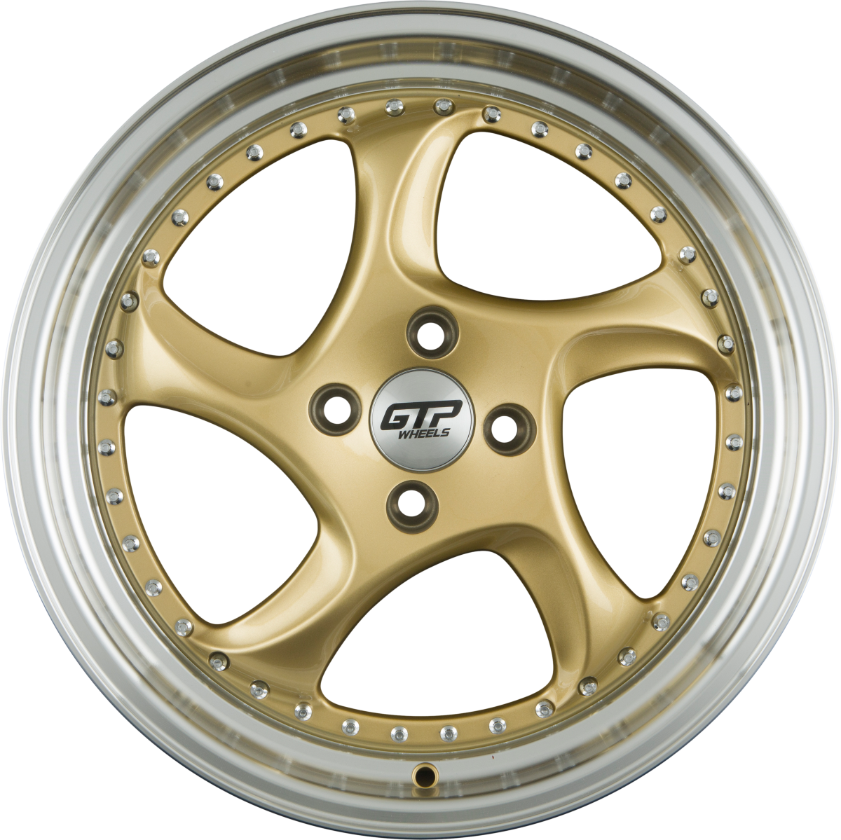 GTP 083 Gold Felgenbett Poliert 8.5x19 Zoll ET45 LK 5x112 ML66.6