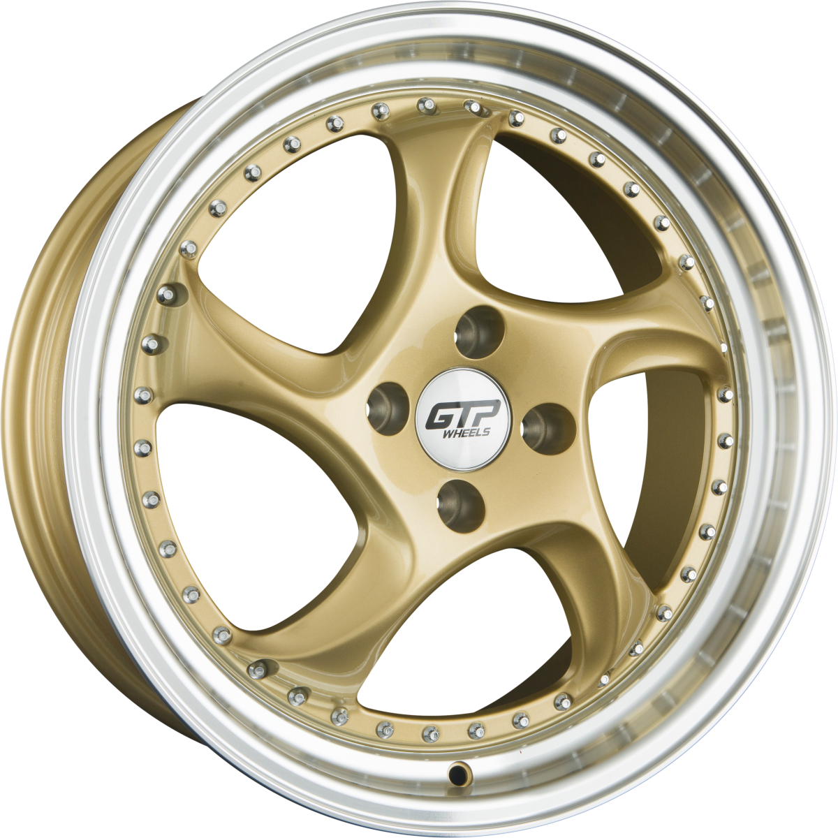 GTP 083 Gold Felgenbett Poliert 8.5x19 Zoll ET45 LK 5x112 ML66.6 – Bild 2