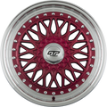 GTP 040 Candy Red Felgenbett Poliert 7.5x17 Zoll ET30 LK 4x100 ML57.1