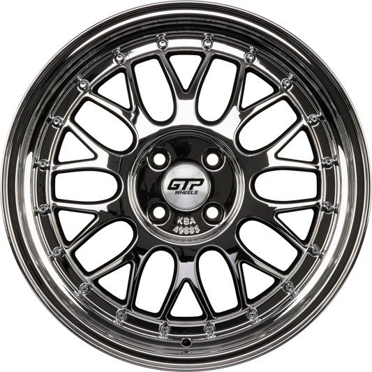 GTP 020 Full Chrome Alufelge 7.5x17 Zoll ET35 LK 4x100 ML60.1