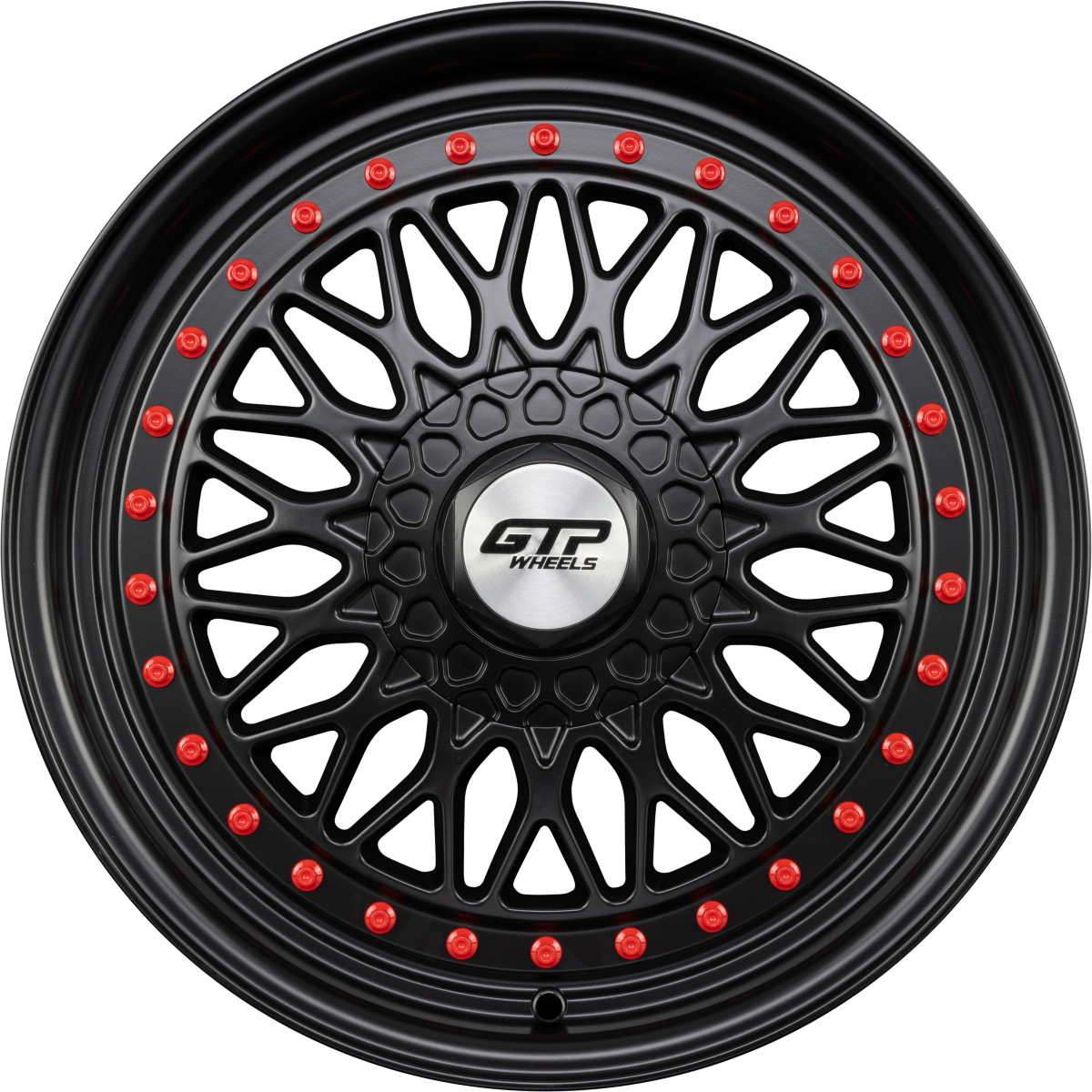 GTP 072 Schwarz Matt Voll Lackiert Alufelge 7x16 Zoll ET35 LK 4x100 ML73.1