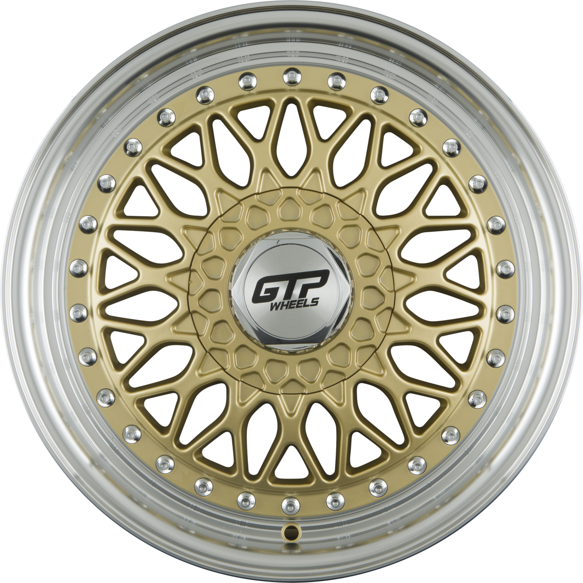 GTP 040 Gold Felgenbett Poliert 7.5x17 Zoll ET35 LK 4x100 ML73.1