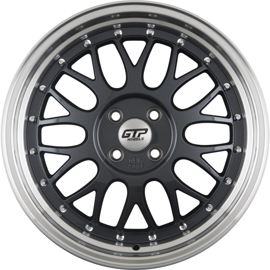 GTP 020 Grau Felgenbett Poliert 7.5x17 Zoll ET35 LK 4x100 ML60.1