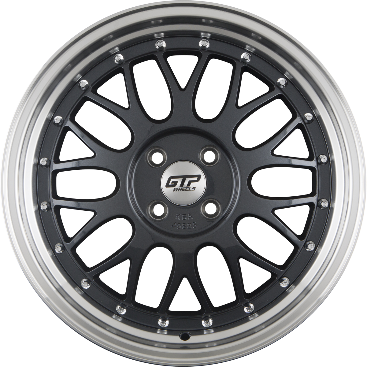 GTP 020 Grau Felgenbett Poliert 7.5x17 Zoll ET35 LK 4x100 ML60.1