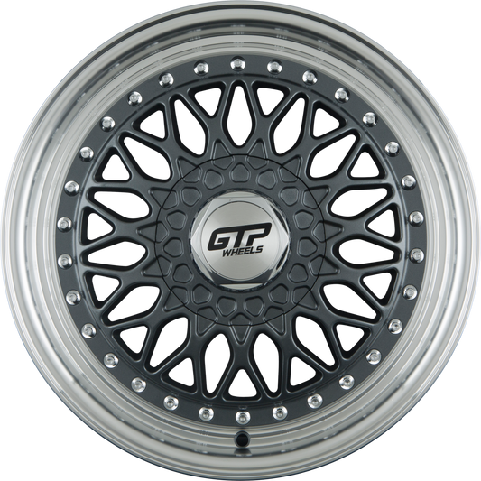 GTP 072 Grau Felgenbett Poliert 7.5x17 Zoll ET35 LK 4x100 ML73.1