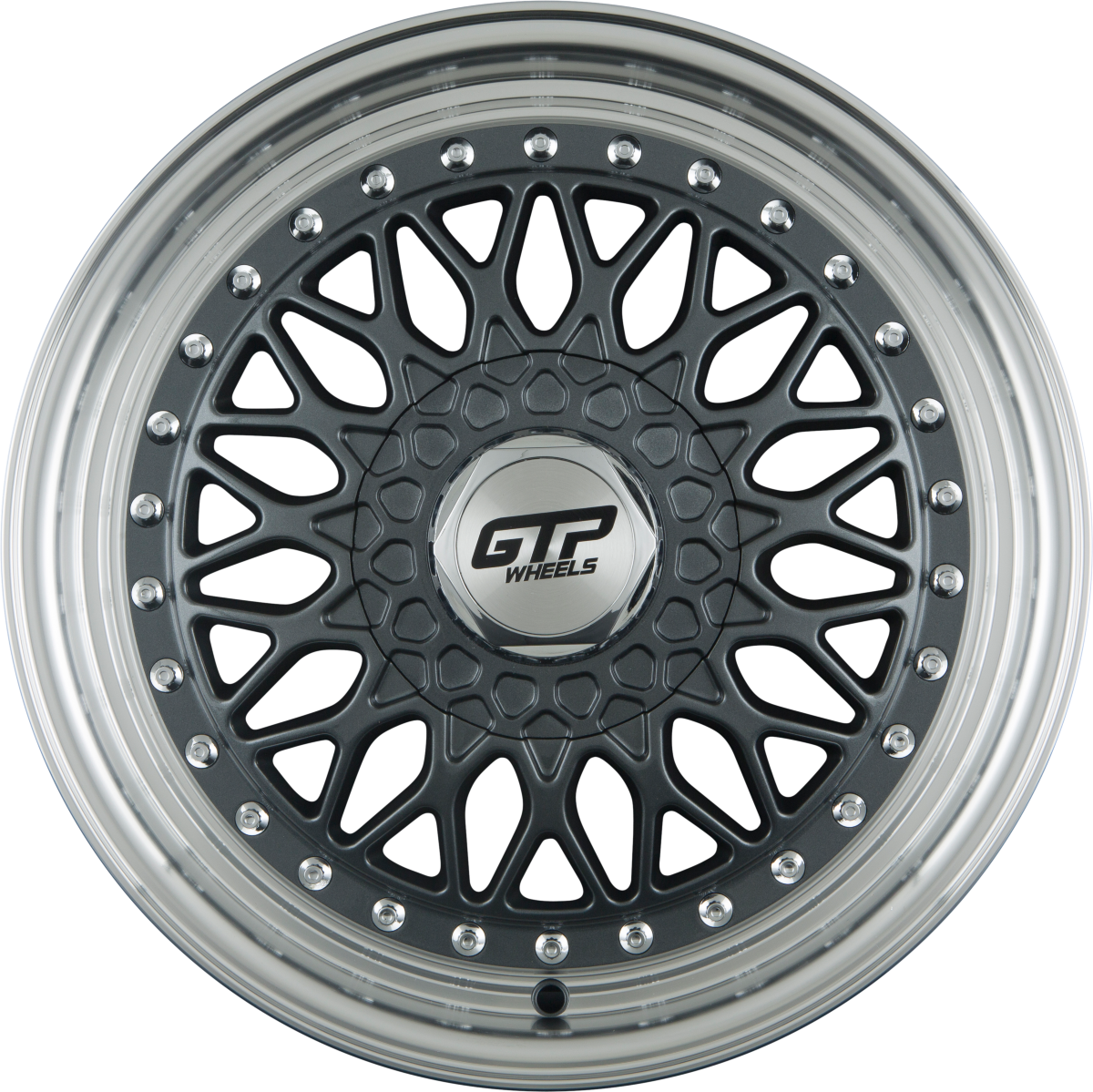 GTP 072 Grau Felgenbett Poliert 7.5x17 Zoll ET35 LK 4x100 ML73.1