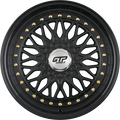 GTP 040 Schwarz Goldene Zierschrauben Alufelge 7.5x17 Zoll ET35 LK 4x100 ML73.1